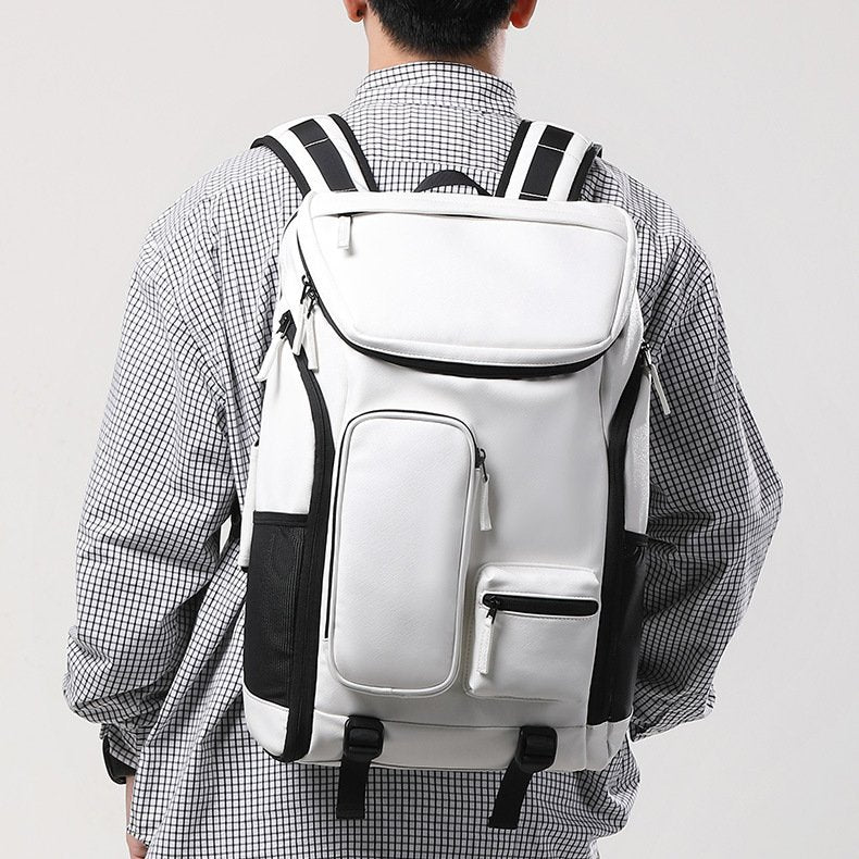 Travel Backpack Men 17.3-inch Laptop Backpack Multifunctional Fitness Sports Backpack Badminton Racket Bag Waterproof Large-Capacity College Student School Bag with Shoe Warehouse
