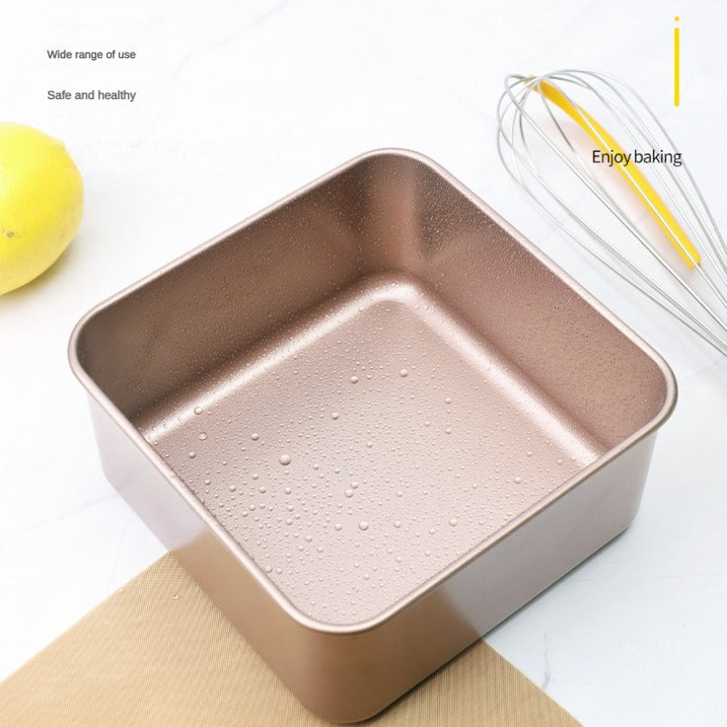 Cake Baking Tray Increases 6 -inch 8 Inches Home Baking Square Bread Cake Mold Baking Tray Heightened And Deepened Non-stick