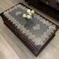 European Style Rectangular Coffee Table Mat Tablecloth Solid Color Fabric Lace Desk Cover Cloth Anti-Dust
