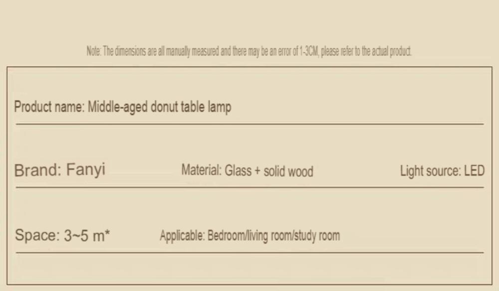 Internet Celebrity Ins Donut Touch Table Lamp Bauhaus Design Bedroom Bedside Ambience Light Solid Wood Charging Lamp