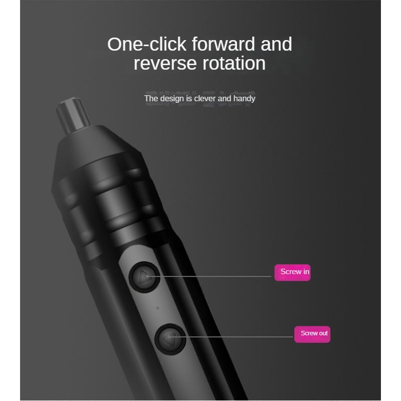3.7V Mini Electrical Screwdriver Set Smart Cordless Electric Screwdrivers USB Rechargeable Handle with 2 Bit Set