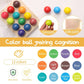 Let's Make Wooden Toy Rainbow Matching Ball Safe Water Paint Color Cognition Toddler Early Education Toys