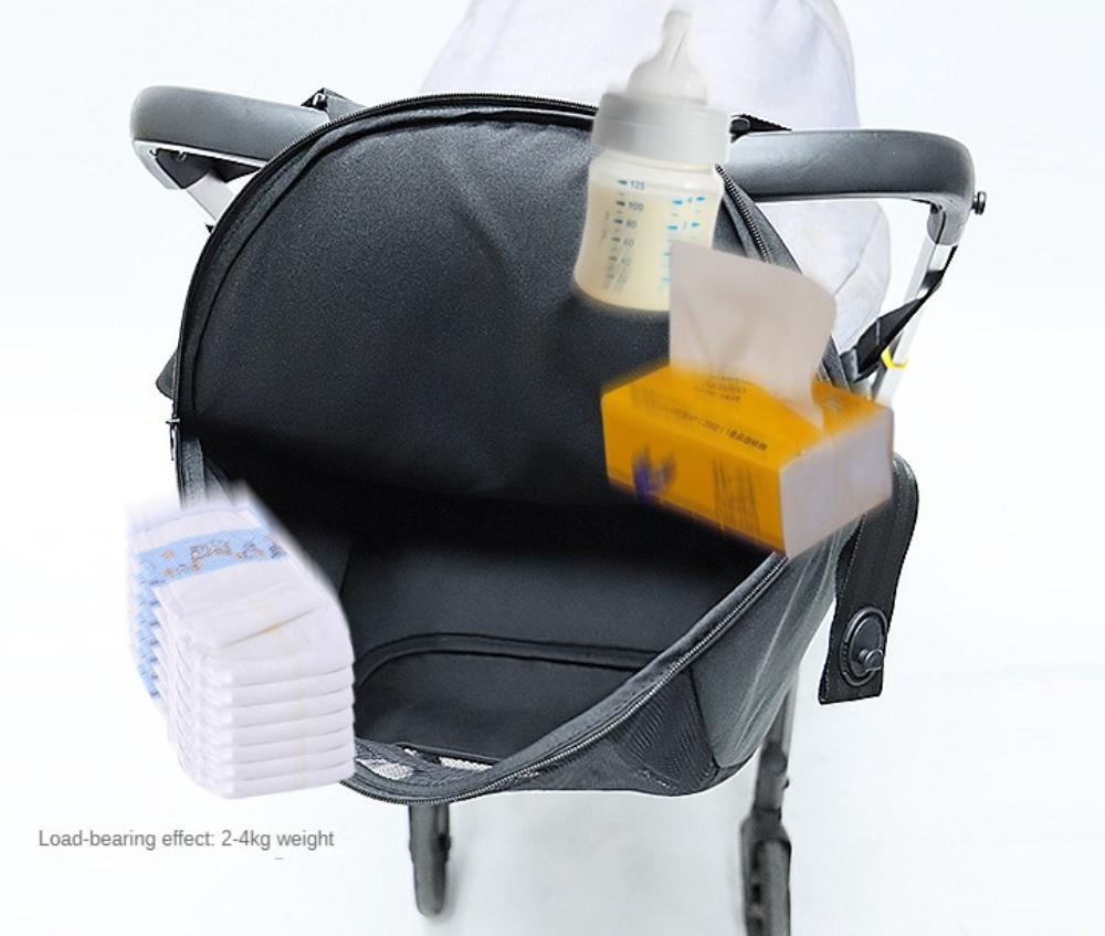 Clip-on Storage Bag for Car Seat - With Non-Slip Zipper - Large Storage Space - Stroller Accessory Baby