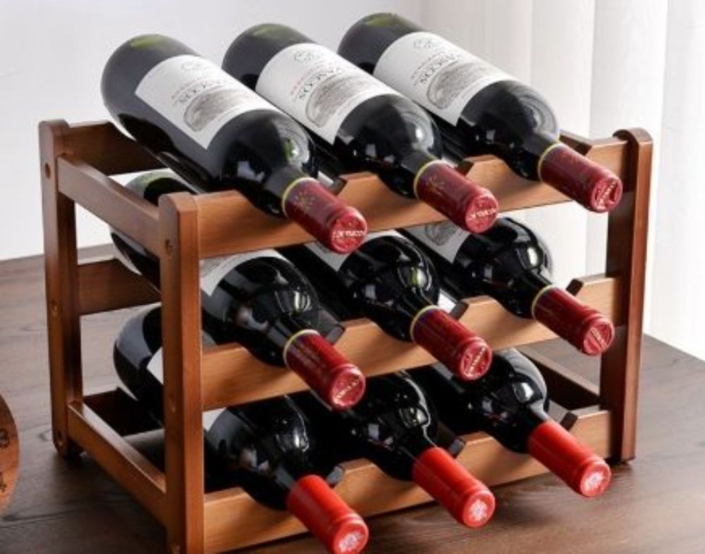 Wine Rack Red Wine Rack Solid Wood Champagne Red Wine Rack Shelf Decoration Wine Rack Household Small Modern Minimalist