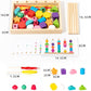 Montessori Toys Bead Sequencing Set, Treeyear Wooden Lacing Beads & Matching Shapes Colors Stacking Toy, Toddlers