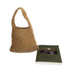 New hand-woven hollow handbag Fashion all-match net pocket holiday beach bag Wrist hollow mesh women's bag hand picked