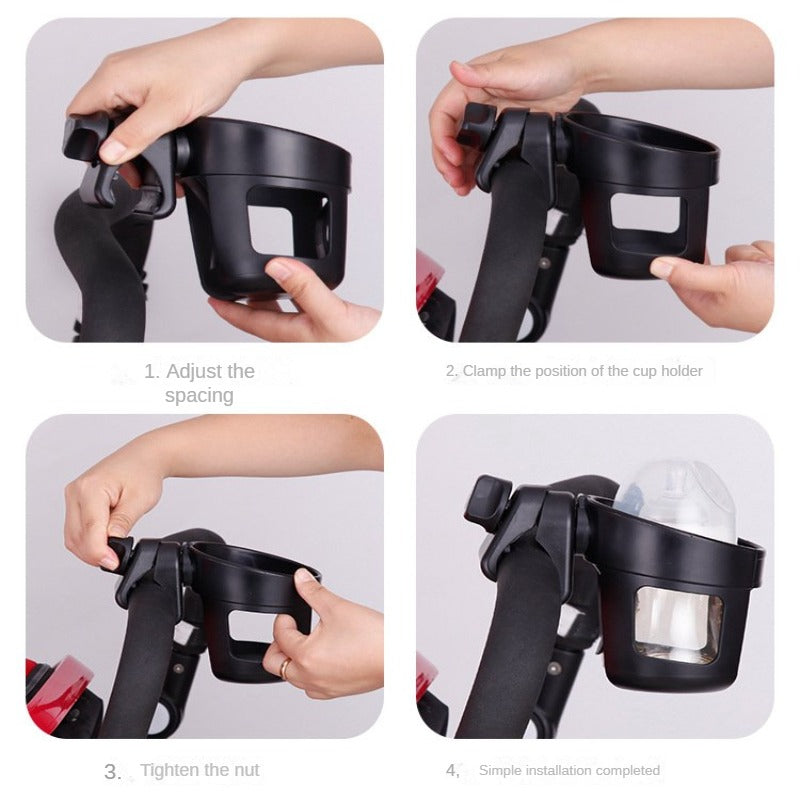 Baby Stroller Universal Bottle Holder Cart Cup Holder Drink Water Coffee Tea Bag Rack Portable Tray Drinking Mount Rack