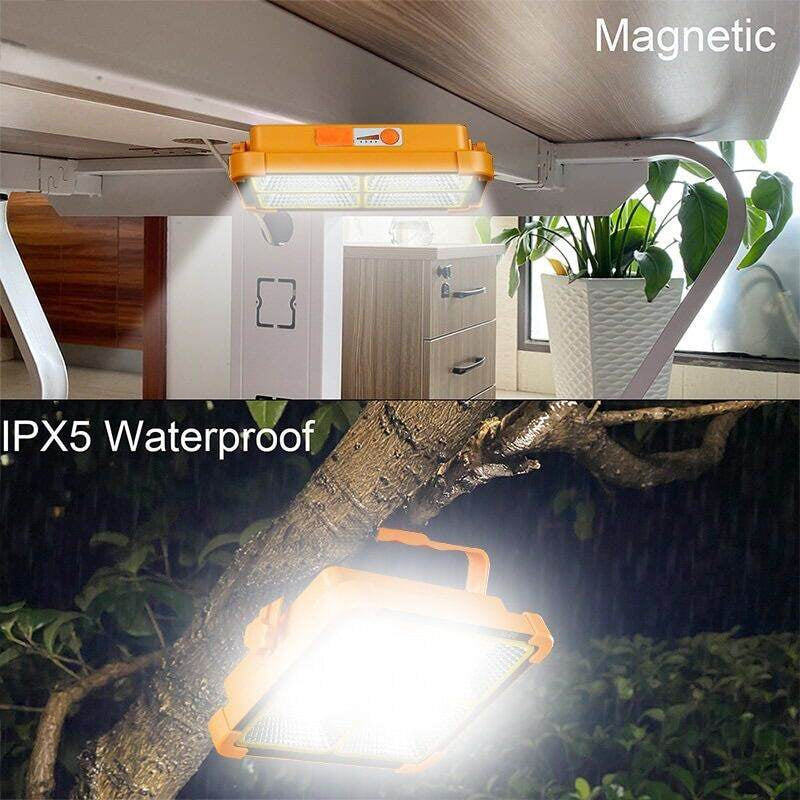 3000W Portable Solar Flood Light Emergency Lighting Outdoor Waterproof LED Camping Tent Light Rechargeable Spotlight Solar Light Work Light