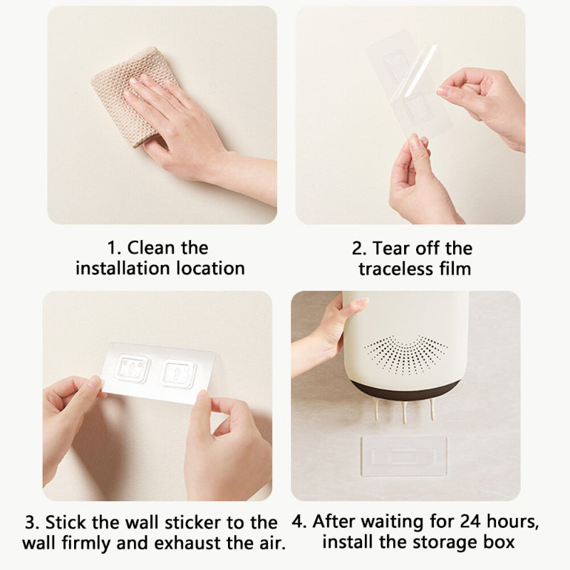 Multipurpose Cutlery Storage Box With Cover Lid On the Wall Storage Box Flatware Kitchen Household Utensil Dust Proof Chopstick Holder Chopsticks Spoon Fork Cover Containers