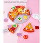 Children's Artificial Wooden Pizza Oven pizza Slicer Kitchen Play House Early Education Educational Toys 3-6 Years Old
