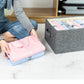 Clothing Storage Boxes Polyester Fabric Clear Storage Baskets Containers Underwear Socks Storage Box Clothes Toys Books
