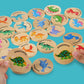 Children Wooden Toy Memory Find The Same Dinosaur Matching Jigsaw Puzzle Game Montessori Baby Educational Toys For Kids
