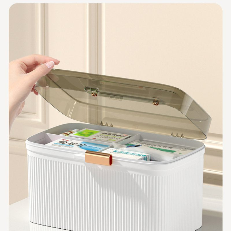 Multifunctional First Aid Box Household High-capacity Medical Box Multilayer Family Packaging Antigen Medicine Storage