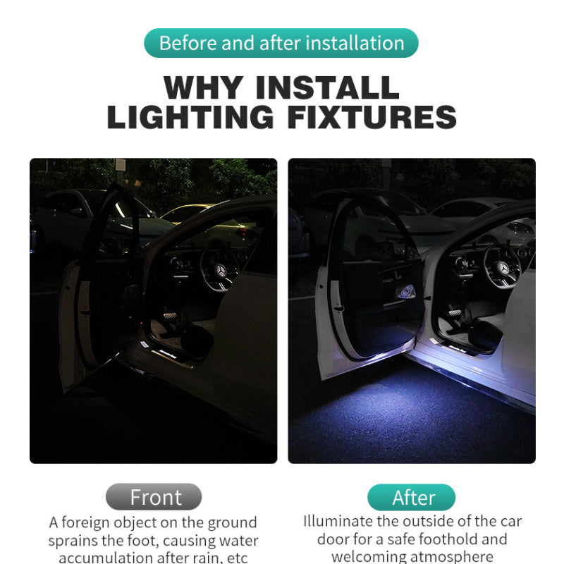 Car Led Multifunctional Welcome Light Magnetic USB Charging Auto Infrared Open Door Safe Anti-collision Warning Signal Lamp