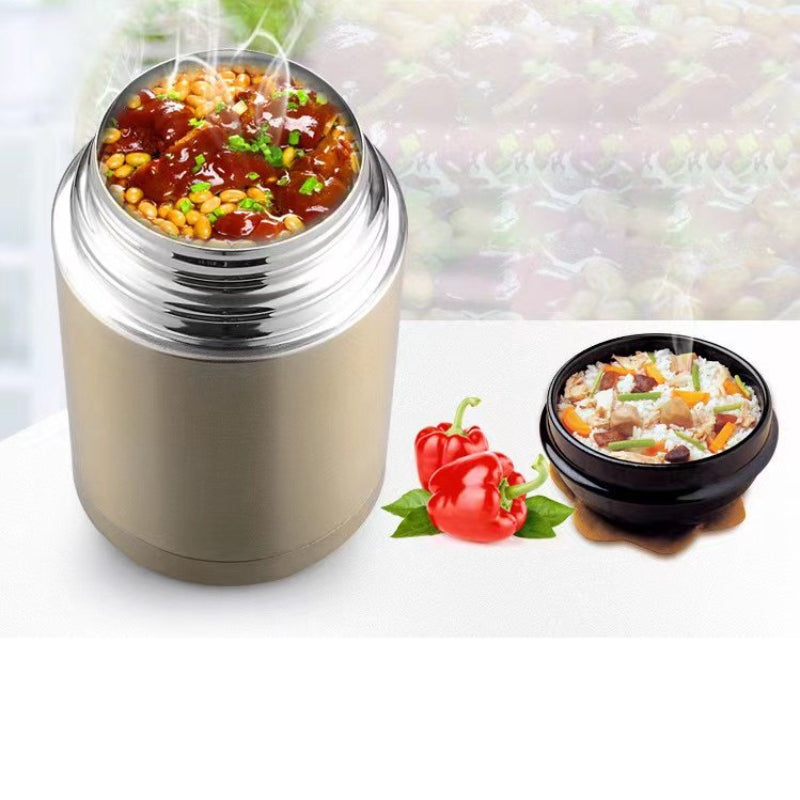 Large Capacity Thermal Lunch Box Portable Double Stainless Steel Food Soup Container Double Stainless Steel304 Leakproof