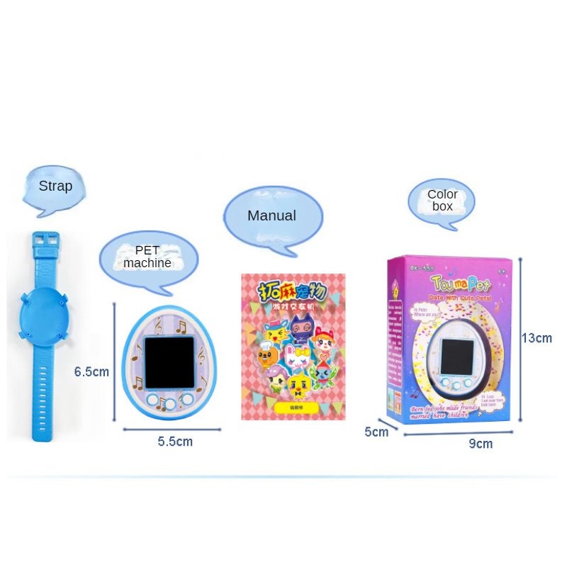 Tamapet Electronic Pets Toys Nostalgic Pet In One Virtual Cyber Pet Interactive Toy Digital HD Color Screen E-pet Gift