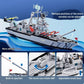 Large Aircraft Carrier Warship Model 6-in-1 Set – Educational Building Blocks Military Toy for Children