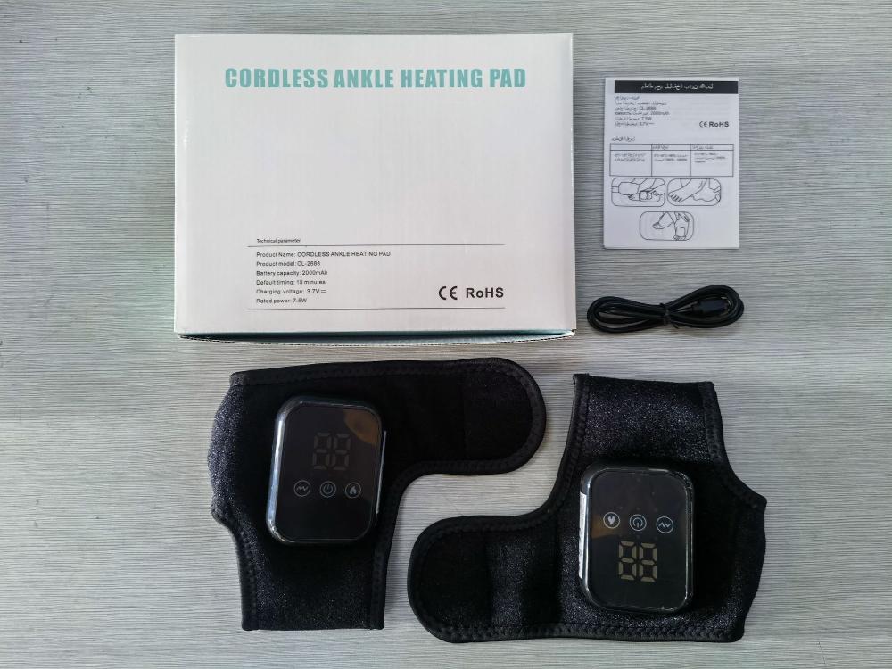 Ankle Heating Pad for Circulation and Pain Relief, Rechargeable, Universal for Left/Right
