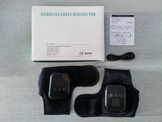 Ankle Heating Pad for Circulation and Pain Relief, Rechargeable, Universal for Left/Right