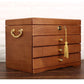 Solid Wood Jewelry Box Large Capacity Multi-Functional Jewellery Organizer with Drawers for Rings, Earrings & Accessories