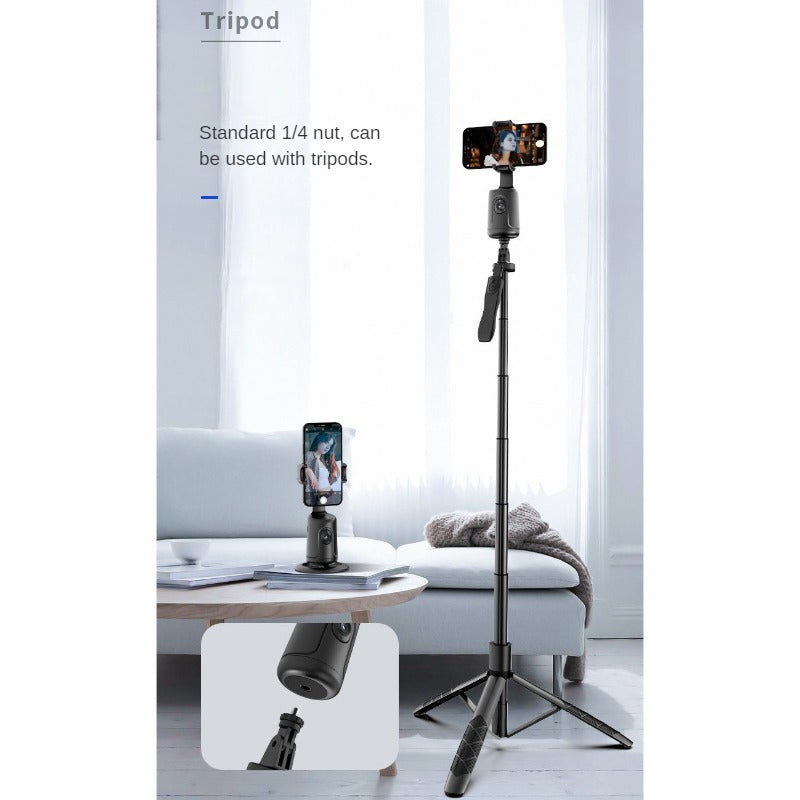 Smart 360°rotation Auto Face Tracking Phone selfie stick holder AI Follow-Up video Vlog Live Gimbal Stabilizer Tripod for mobile