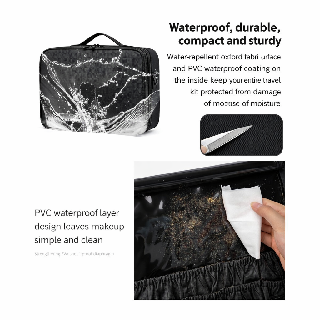 Waterproof Tool Box Handbag Adjustable Partition Instrument Electrician Work Storage Cosmetic Bag