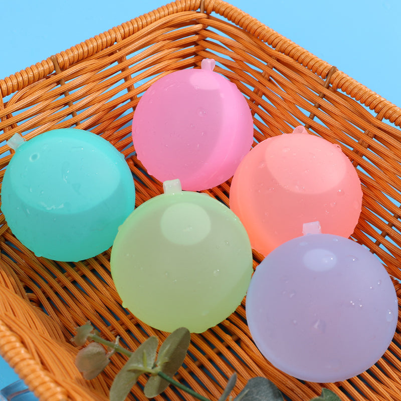 8 Pcs /1 Pack Reusable Water Balloons Quick Fill Soft Silicone Self Sealing Water Balls Outdoor Water Toys for Outdoor Party Kids Outside Play Water Games Gift Pool Activity
