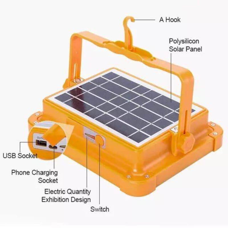 3000W Portable Solar Flood Light Emergency Lighting Outdoor Waterproof LED Camping Tent Light Rechargeable Spotlight Solar Light Work Light