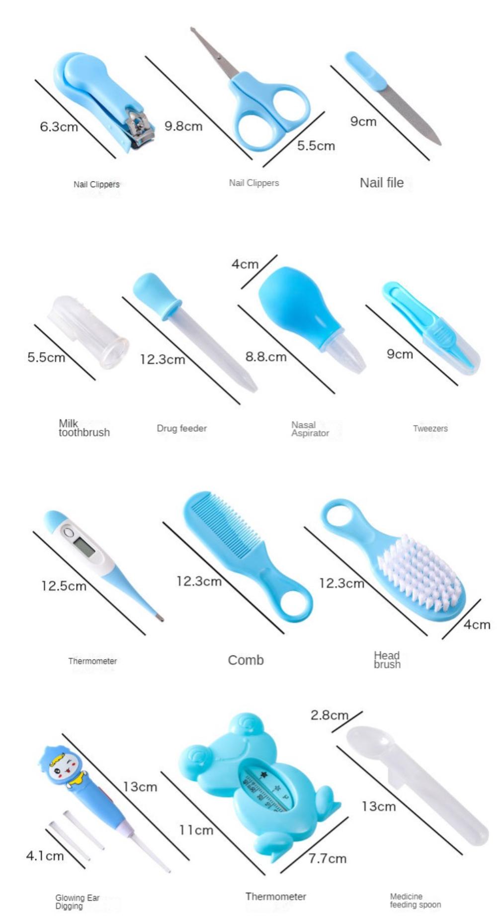 Essential Baby Care Kit for Newborns - Complete 13Pcs Set with Nail, Hair and Health Tools Perfect For Babies