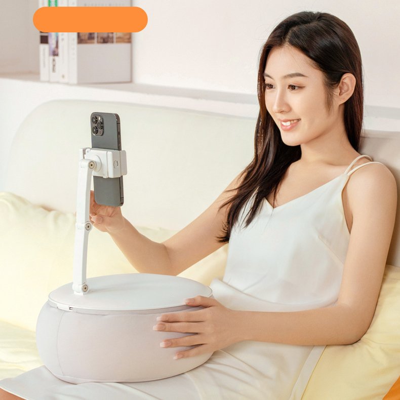 Pillow Phone Stand 360° Angle Adjustable Tablet Pillow Holder Skin Friendly Cushion Pillow Stand Portable Lightweight