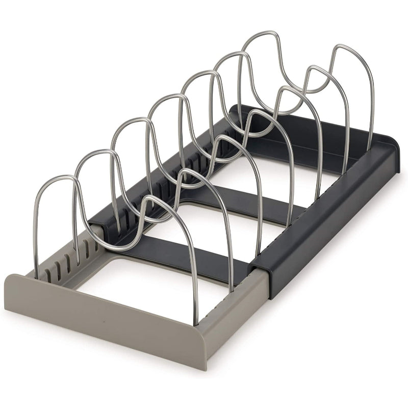 7 Dividers Stainless Steel Kitchen Pot Lid Holder Expandable Pan Organizer Rack Drawer Type Adjustable Utensils Organizer