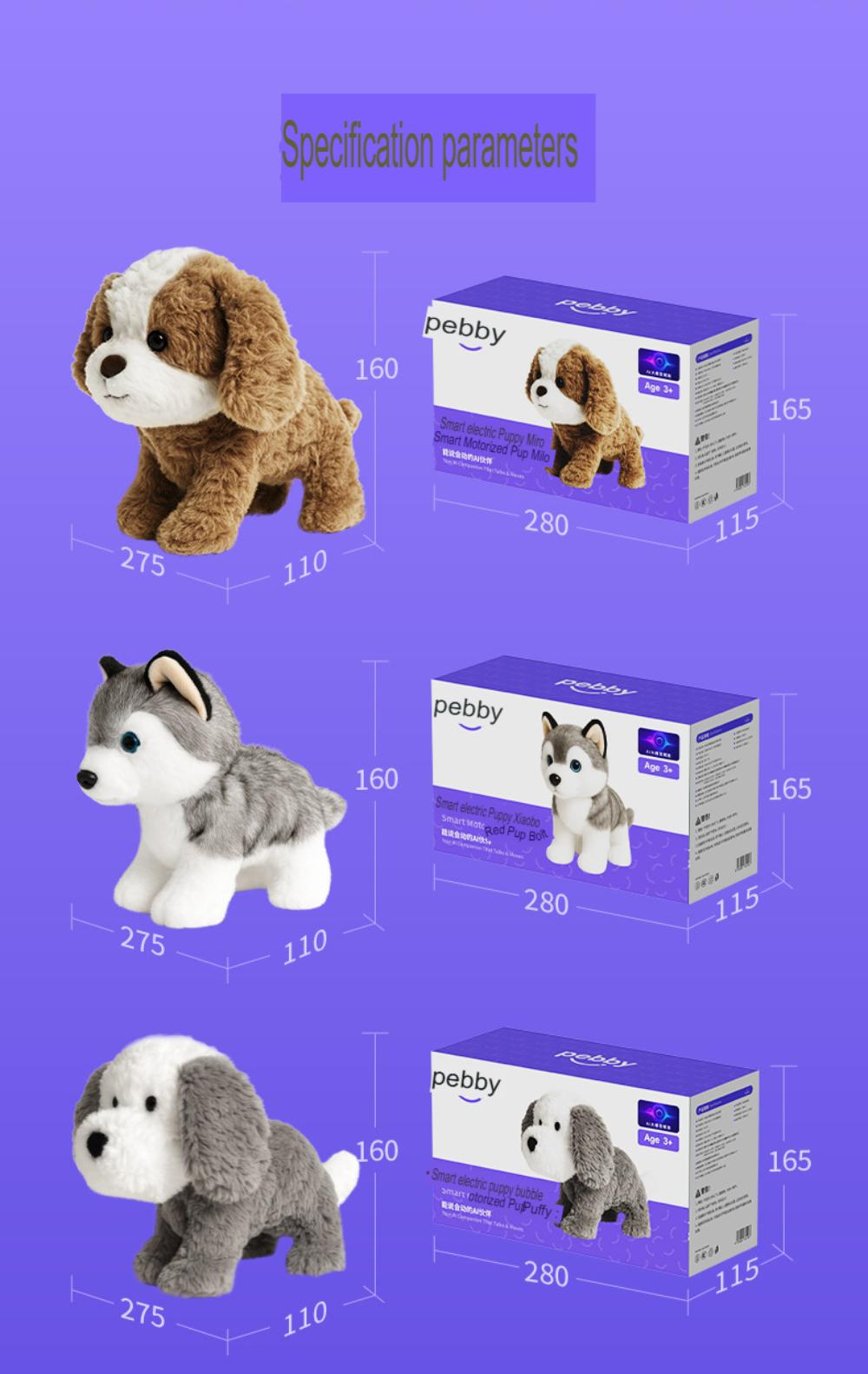 Interactive AI Beagle Robotic Plush Dog - Electric Moving & Talking Emotional Companion Toy, Birthday Gift for Kids