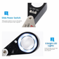 30X Folding Loupe Magnifier Jewelry Magnifying Glass Triplet Lens Optical Glass Illuminated Magnifier with 6 LED 7 UV Lights