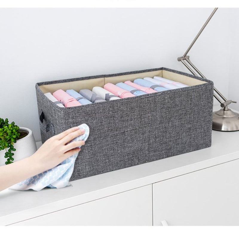 Clothing Storage Boxes Polyester Fabric Clear Storage Baskets Containers Underwear Socks Storage Box Clothes Toys Books