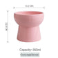 Ceramic Pet Bowl Neck Protection Cat Bowl Dog Bowl Solid Color Oblique Mouth Single Bowl Cat Bowl Neck Protection High
