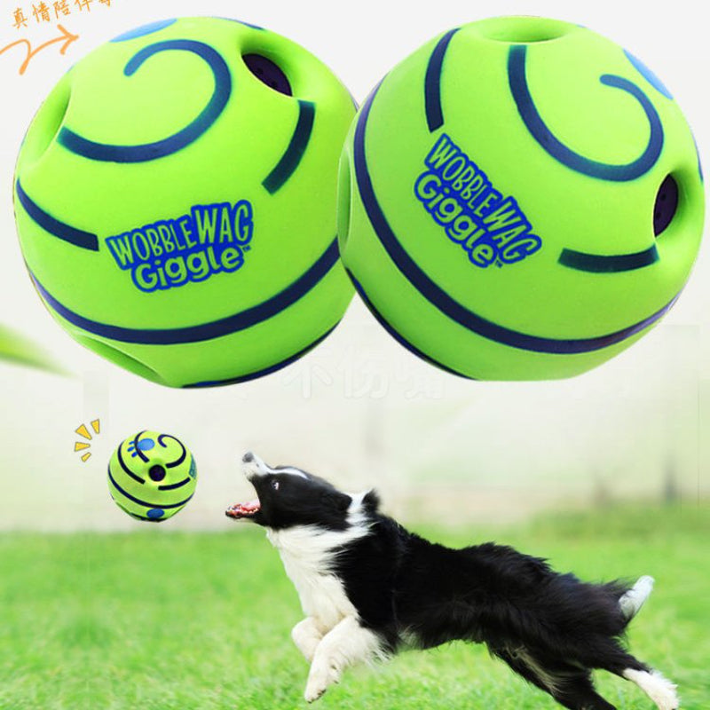 Dog Toy Wobble Wag Giggle Glow Ball Interactive Fun Giggle Sounds When Rolled or Shaken Pets Know Best Sounding Ball