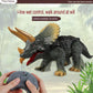 Infrared remote control electric toy dinosaur Triceratops, simulated animal model toy children's birthday gift