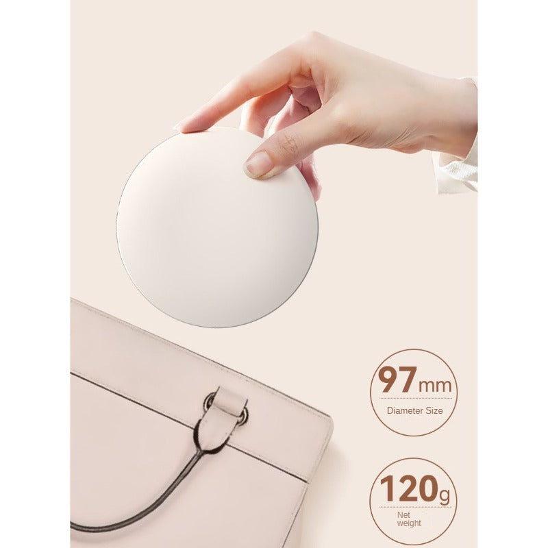 UV Mirror Sunscreen Testing Camera with Light 2X Magnification Travel Makeup 3.5in Pocket Size L