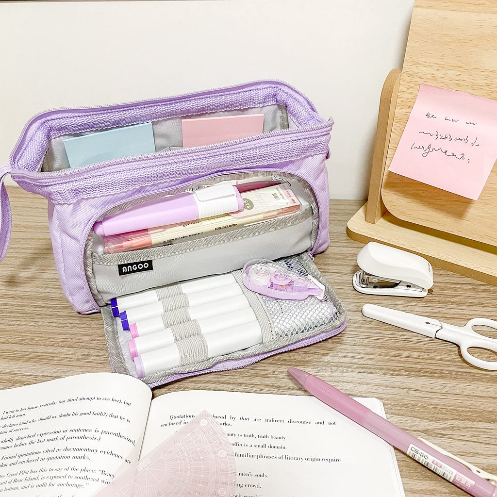 Pencil Cases Large Capacity Kawaii Pencil Bag Cosmetic Bag Simple Style Student Stationery Office School Supplies