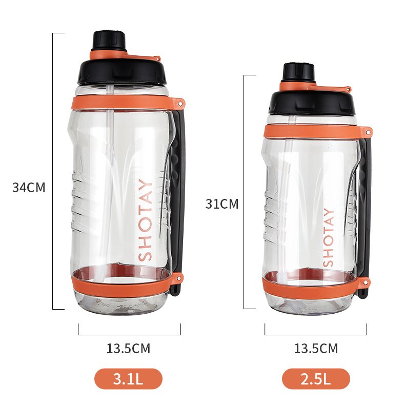 2500ml Large Capacity Water Bottle Gym Fitness Drinking Bottle Outdoor Camping Climbing Hiking Bottles