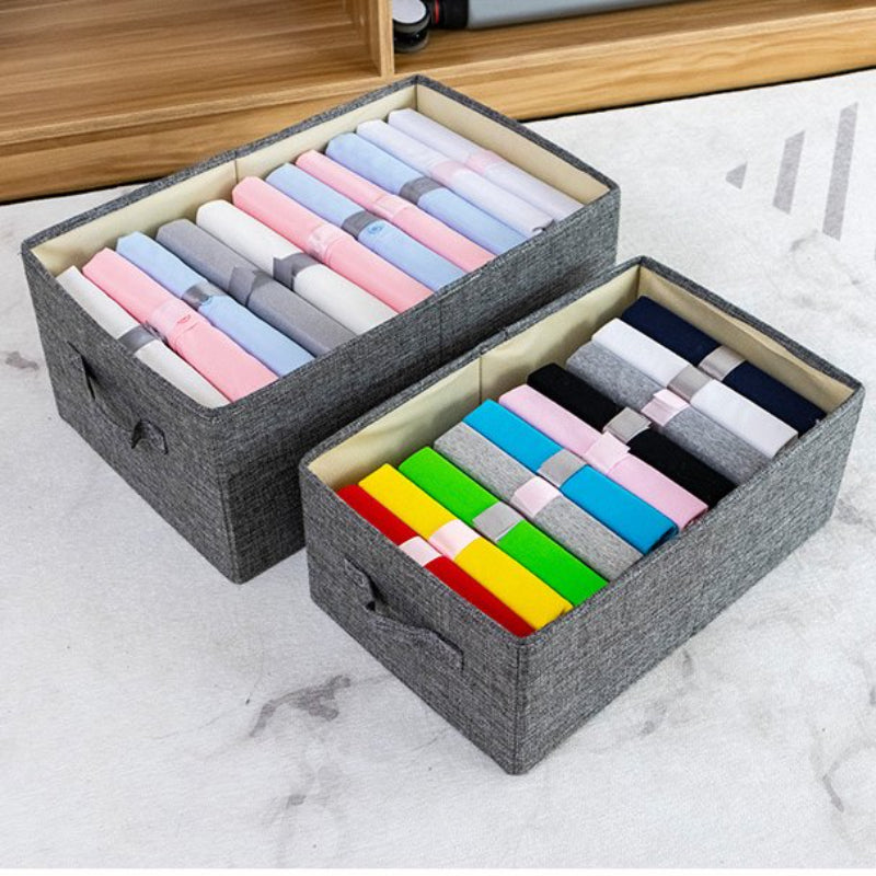Clothing Storage Boxes Polyester Fabric Clear Storage Baskets Containers Underwear Socks Storage Box Clothes Toys Books