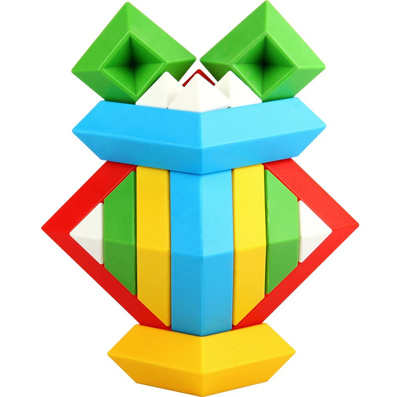 30 Pcs Pyramid Building Blocks Set Montessori Construction Toy Reusable Stacking Educational Toys