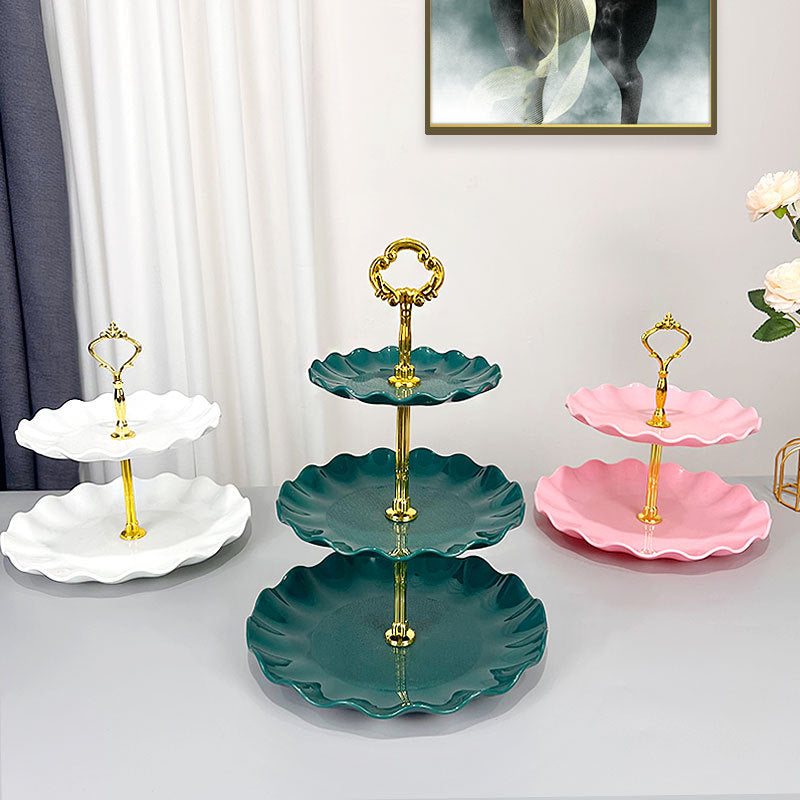 Dessert Stand Cake Stand Fruit Cupcake Display Dessert Stand Birthday Party 3-tier Plastic Stand