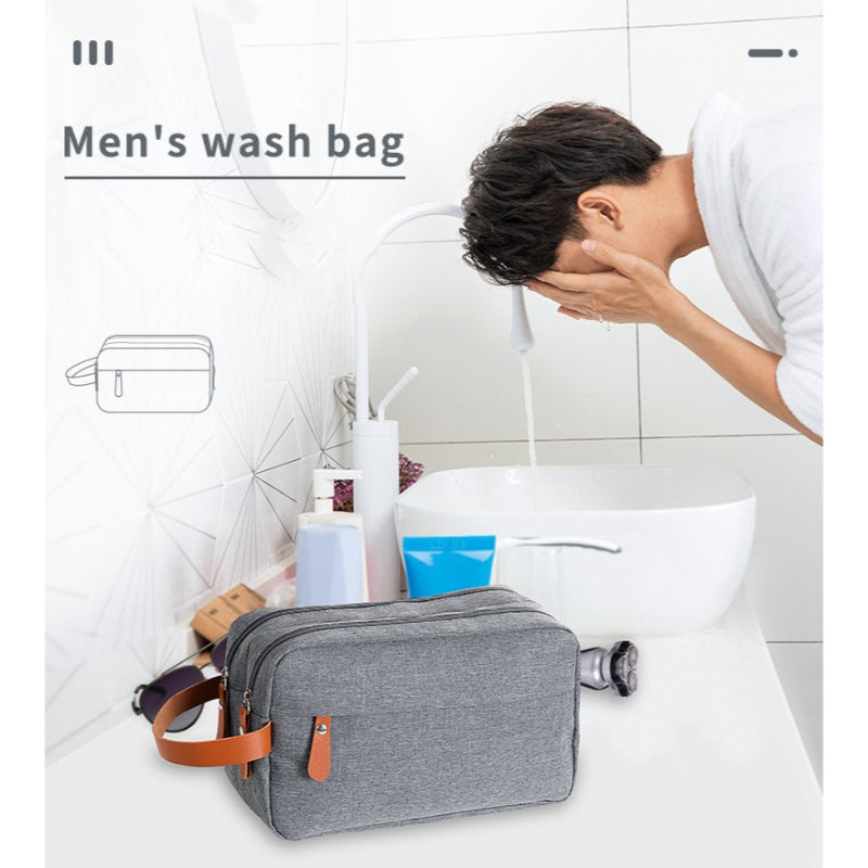 Toiletry Bag Large Capacity Waterproof Nylon Dopp Kit Lightweight Shaving Bag for Men and Women Side Handle Organizer