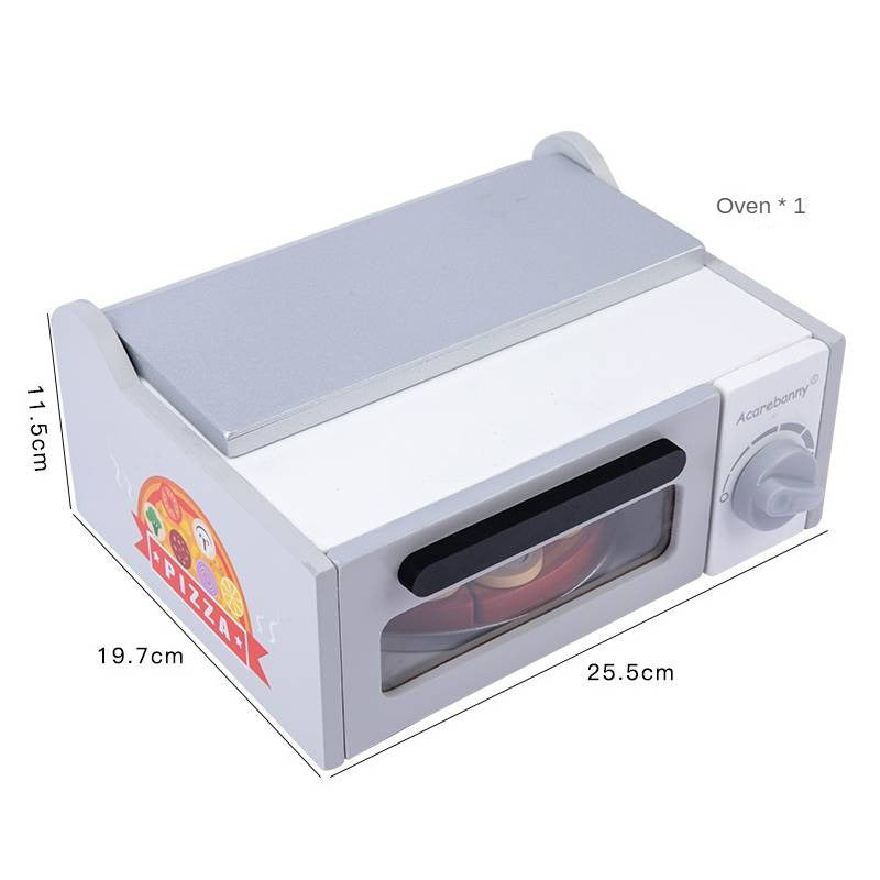 Children's Artificial Wooden Pizza Oven pizza Slicer Kitchen Play House Early Education Educational Toys 3-6 Years Old