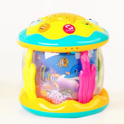 Baby Toys 6 to 12 Months 4 in 1 Baby Musical Ocean Rotating Toys Light Up Infant Toys Baby Gifts Toys for Ages 0-2