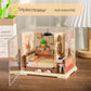 DIY Miniature House Kit, Tiny House Kit with Furniture and LED Light, Mini Blocks Model Kit Sets Dollhouse Gift