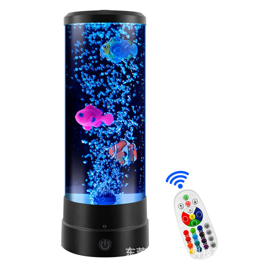 USB Colorful Bubble Fish LED Light Bedroom Atmosphere Jellyfish LED Night Light Home Office Game Room Table Gift Interior Decoration Jewelry Colorful