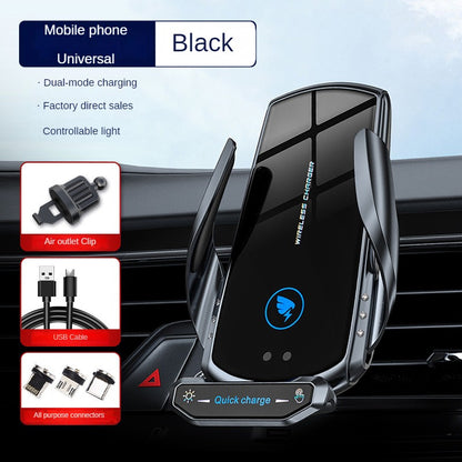 Auto Car Wireless Charger Qi Fast Charging Magnetic Car Phone Holder Dual Mode Wide Compatibility 360 Rotatable Charger