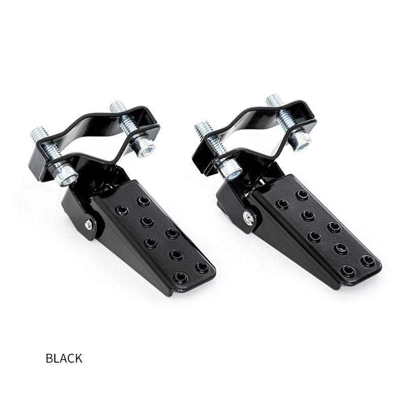 Black Metal Motorcycle Frame Foot Pegs Rests Pedals Step Stand Stepping Body Accessories Slim Comfortable Modification